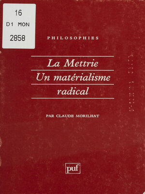 cover image of La Mettrie